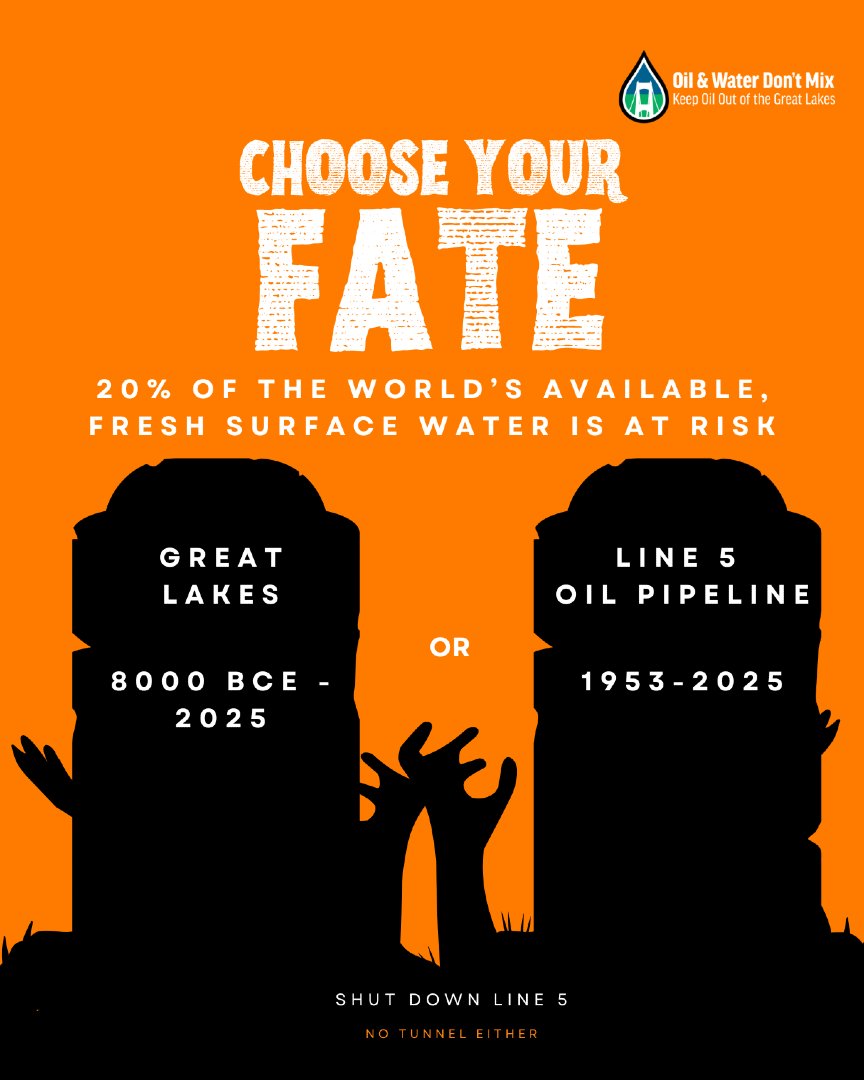 OilWaterDntMix's tweet image. Time to dig a grave for the Line 5 ticking time bomb - not the Great Lakes. 

#ShutDownLine5