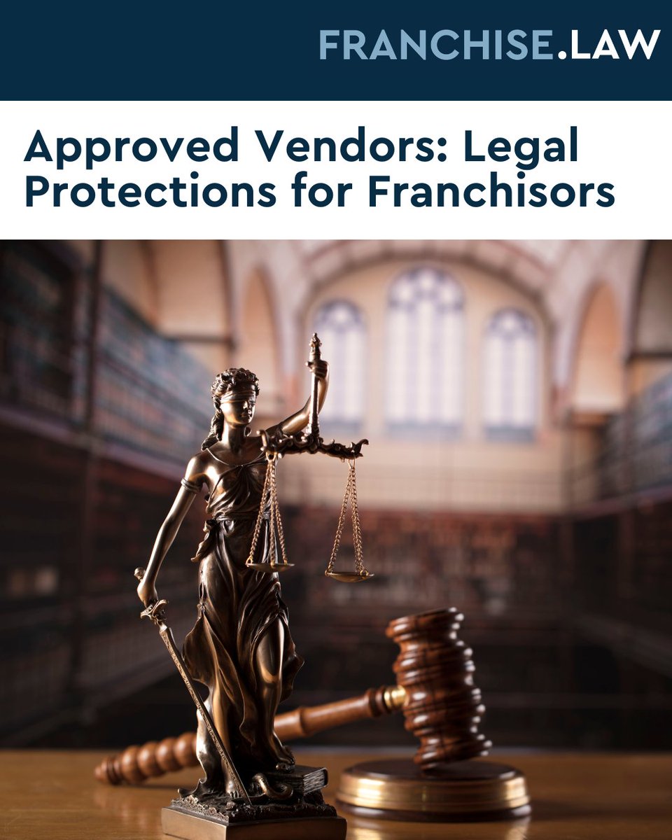 FranchiseLaw_NC's tweet image. Approved vendor programs give franchisors legal protections, ensuring brand consistency and reducing risk—when set up properly. 

franchise.law/franchise-comp…

#FranchiseLaw #FranchiseCompliance #FranchiseGrowth
