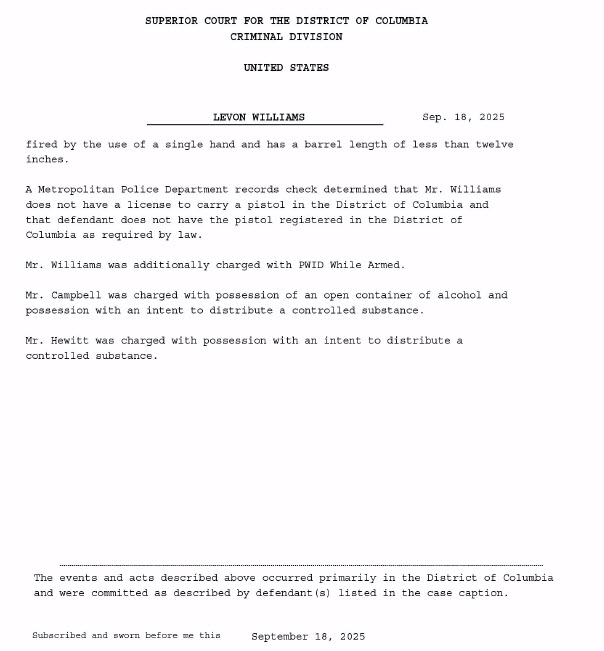 EXCLUSIVE: Levon Williams, better known online as Big Syke, a former D.C. violence interrupter, has been arrested and charged with illegally carrying a firearm and possession with intent to distribute a controlled substance.

According to police, Williams was found on September