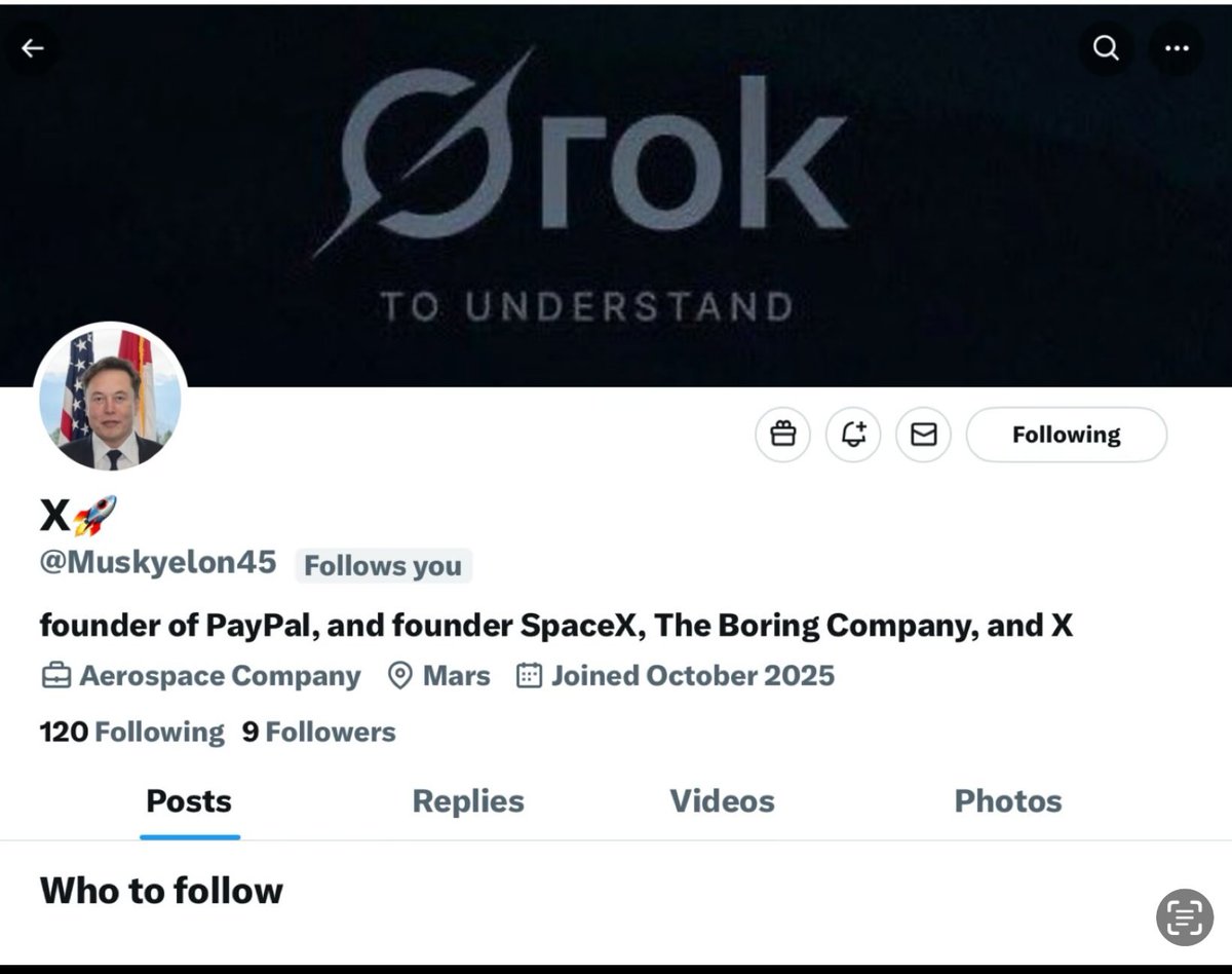 Marie8508319540's tweet photo. 🚨Scam Alert🚨

Scam alert! Fake Elon @Muskskyelon45 pushing WhatsApp ‘opportunities.’ Real one is @elonmusk—don’t share numbers! #ElonScam” https://t.co/2pk0AajRsF