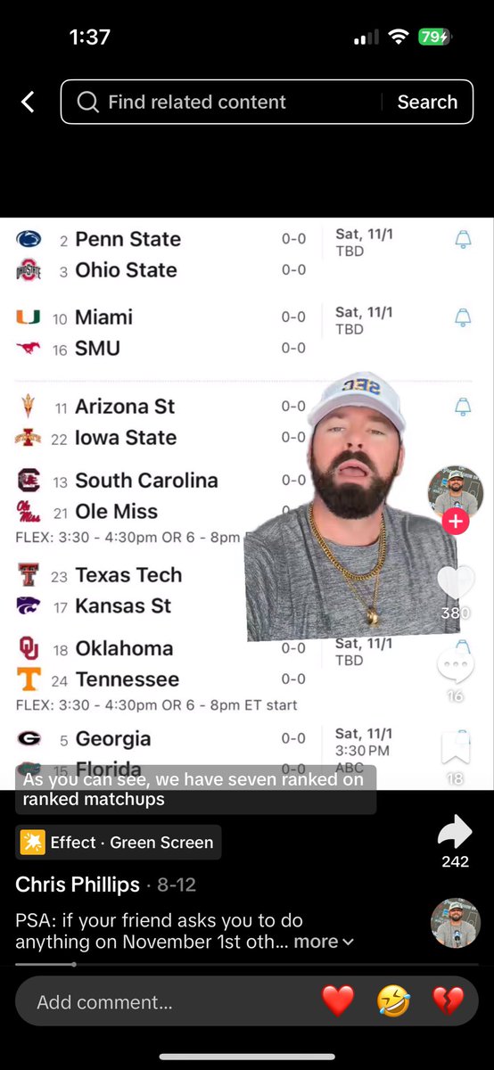 OnlyZigs's tweet image. Look at what could have been this weekend.. 

7 ranked matchups down to 3 
#collegefootball #cfb #bigten #sec #sports