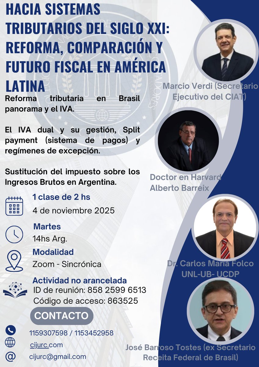 cijurc's tweet photo. Este 4 de noviembre los invitamos a una Jornada Interdisciplinaria con profesionales de LATAM para abordar problemáticas actuales de la región https://t.co/g6VqpLZgv0
