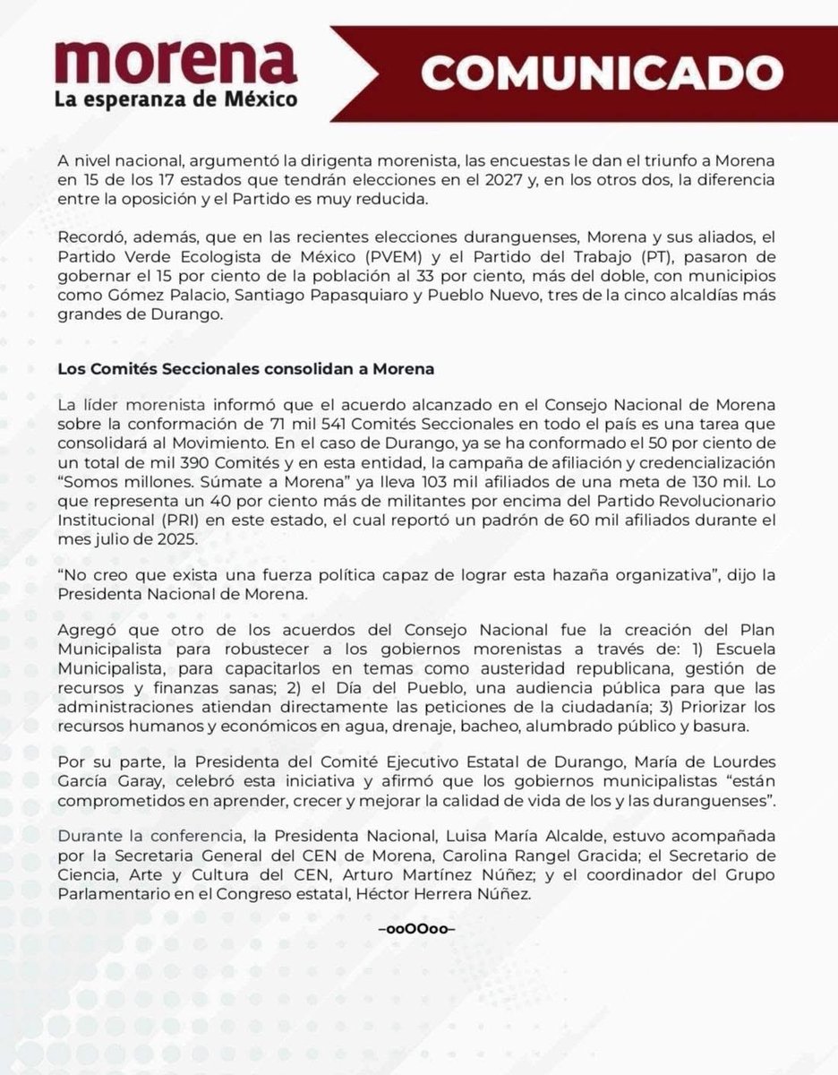 📰 Compartimos comunicado de prensa:
El PRIAN no entiende por qué hoy sí alcanza para Programas para el Bienestar, porque ellos se lo robaban.
