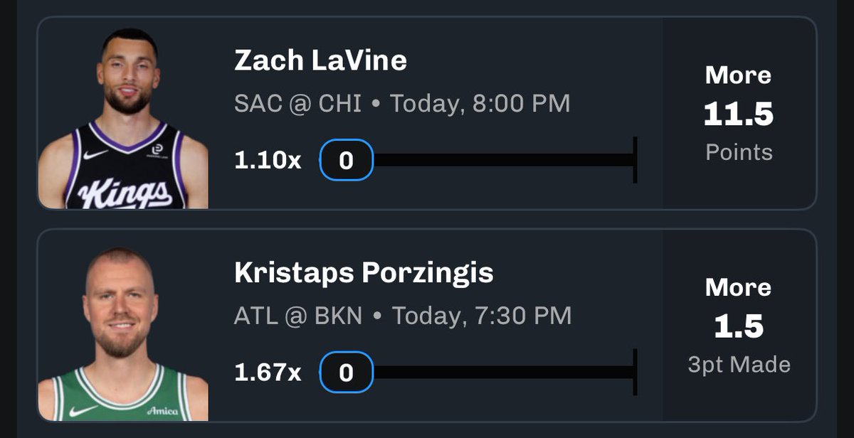 BetBettorSports's tweet image. Chalkboard NBA Daily Double💰⚓️

Zach Lavine OVER 11.5 Pts 
Kristaps Porzingis OVER 1.5 3PM

❤️‍🔥 if tailing

New users use code BBTEAM on ChalkBoard get a $100 Deposit Match &amp;amp; A FREE SQUARE 🆓🔐