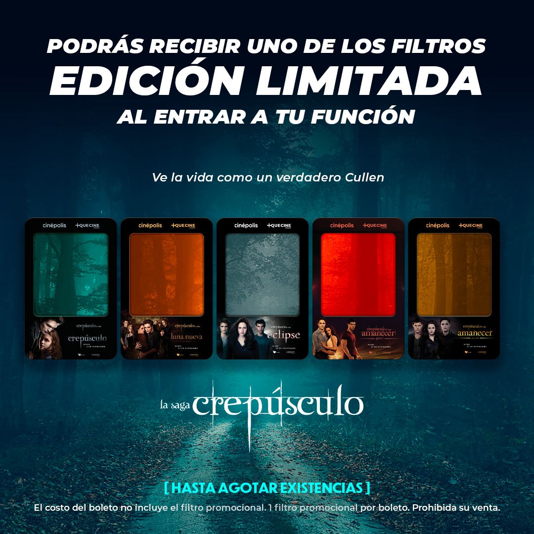 Cinepolis's tweet photo. Directito desde #Forks te va a llegar ¡este coleccionable con tus boletos para volver a ver #Crepúsculo! ¿Te latió? 🤩🩸🎬 
@MasQueCineLatam https://t.co/OiWJoaU0Iw