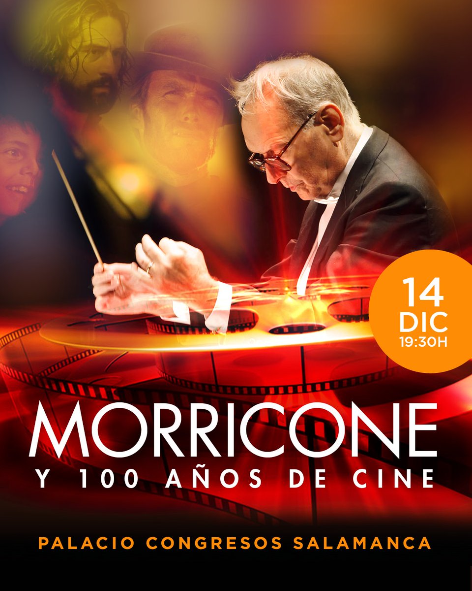 ¡Royal Film Concert Orchestra vendrá a Salamanca este año! 😍🎶 Morricone y 100 años de Cine 🎼🎬 
Domingo 14 Diciembre 2025 a las 19:30h en el Palacio de Congresos de Castilla y León, Salamanca.
Entérate de +info &amp; +eventos en: conciertosensalamanca.com