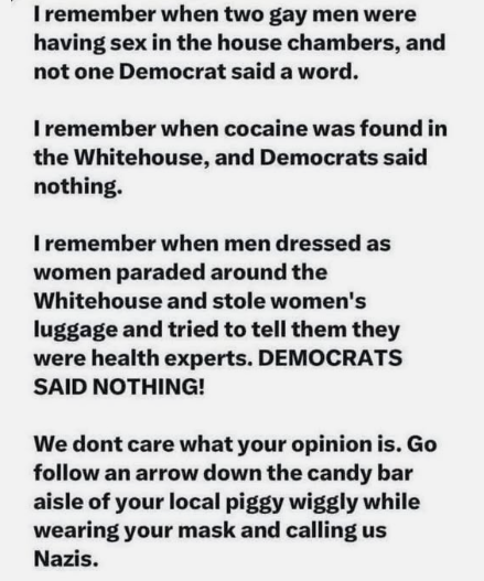 We don't care what the left has to say!