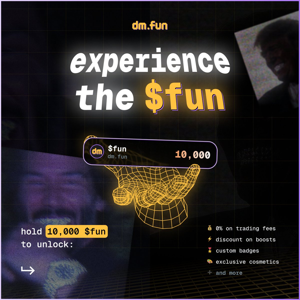 dmdotfun's tweet image. dmfun unlocks the potential of token chats

telegram has been the go-to for meme coin communities, except it&apos;s broken and isn&apos;t built for us degens

the $fun vision: one shotting telegram, becoming the #1 crypto chatting app worldwide, built exclusively on Solana

dmfun doesn’t…