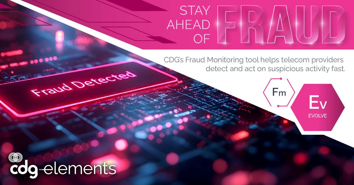 cdgsolutions's tweet image. Stop fraud before it spreads.
CDG’s Fraud Monitoring tool detects suspicious telecom activity fast — analyzing usage, triggering alerts, &amp;amp; protecting revenue.
Stay secure. Stay smart.
 👉cdg.us #cdgelements