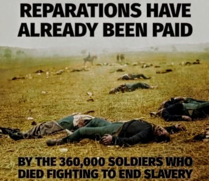 WarfighterBravo's tweet image. &quot;The Civil War&apos;s toll reminds us that ending slavery took everyone&apos;s blood, sweat, and resolve—from soldiers to the enslaved fighting for freedom. What&apos;s the real debt we owe today?&quot; 

#HistoryLesson #ReparationsDebate