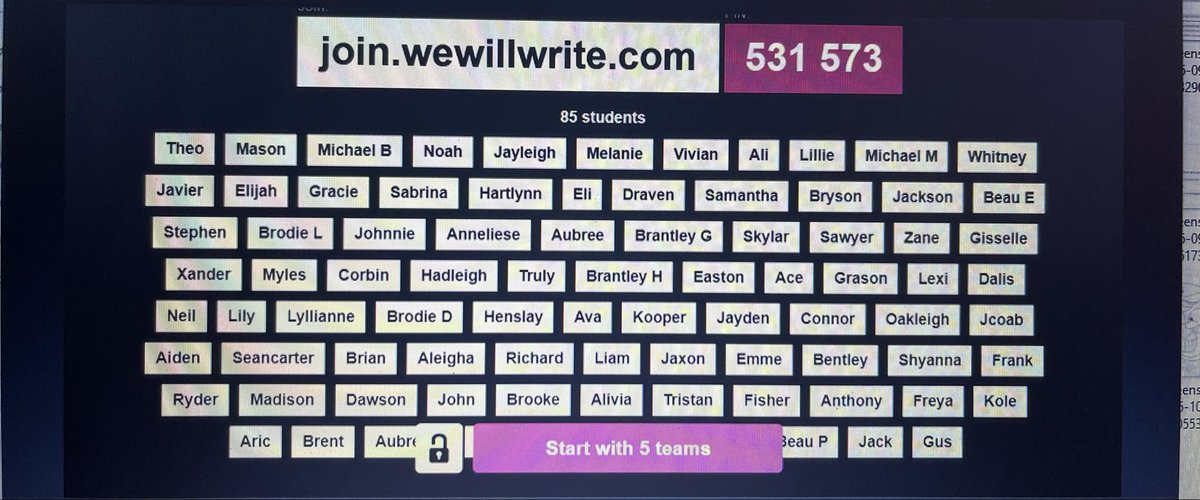 chase_chatfield's tweet photo. 6th grade activity teachers got together to learn about  @wewillwrite_com in a live action PD! Check out the excitement as the votes came in! https://t.co/BFfjn6eWJs