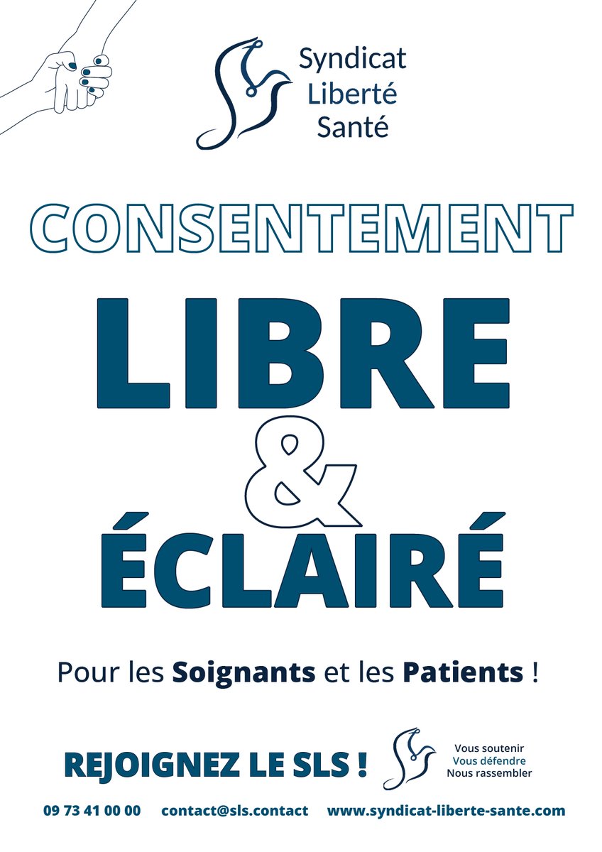 SyndicatSLS's tweet image. 🦠Obligation du vaccin Grippe pour les Soignants💉

Le @gouvernementFR revient à la charge contre nos libertés avec de nouvelles obligations vaccinales pour les patients et les professionnels de santé.

Une seule réponse : 
☑️CONSENTEMENT LIBRE ET ÉCLAIRÉ

👩‍⚕️🕊️🧑‍⚕️Nous, soignants…