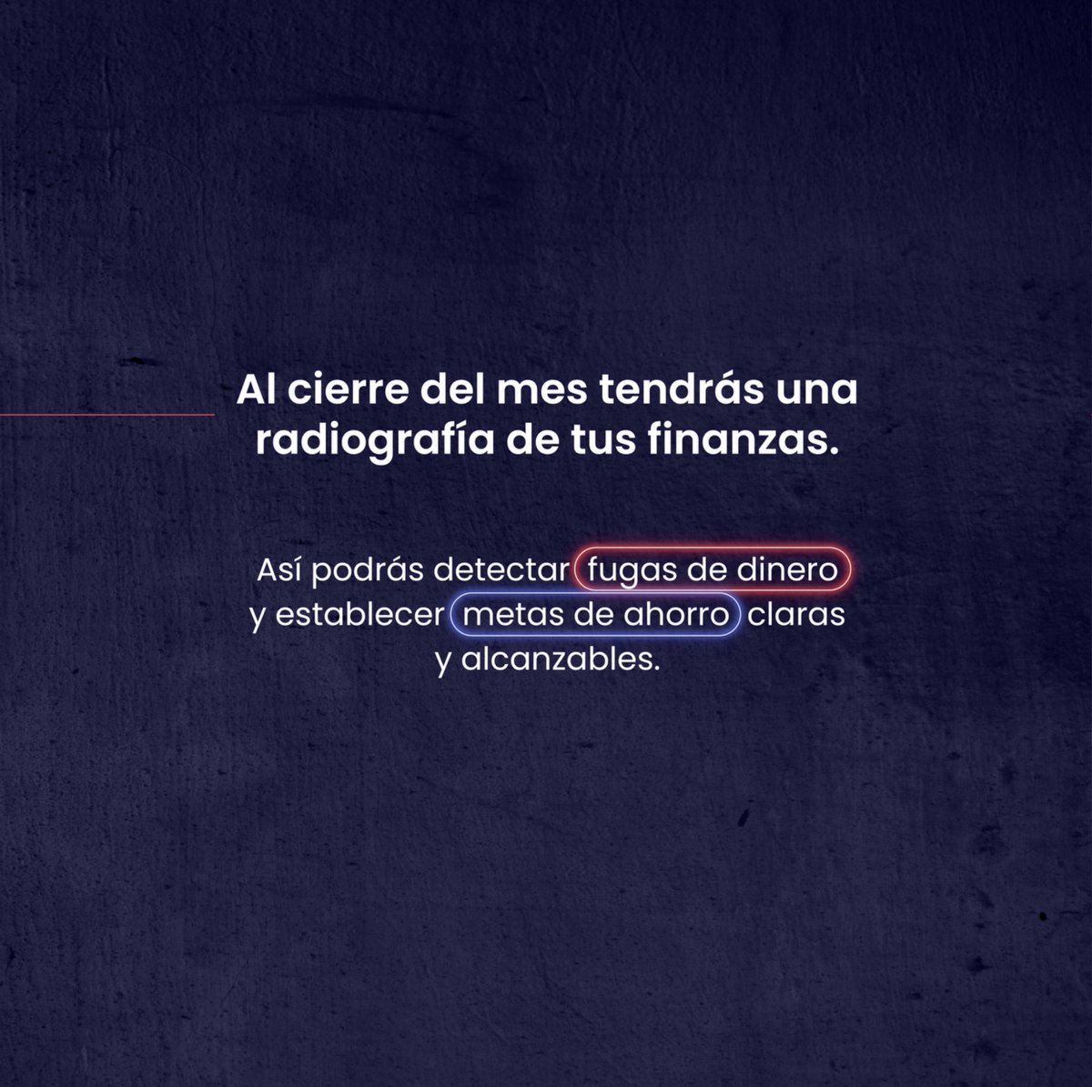 Empieza a registrar tus gastos y toma el control de tus finanzas. 
Pequeños cambios hacen la diferencia. 

Registra, aparta y alcanza tus metas financieras. 

#Finsus #FinanzasTransparentes