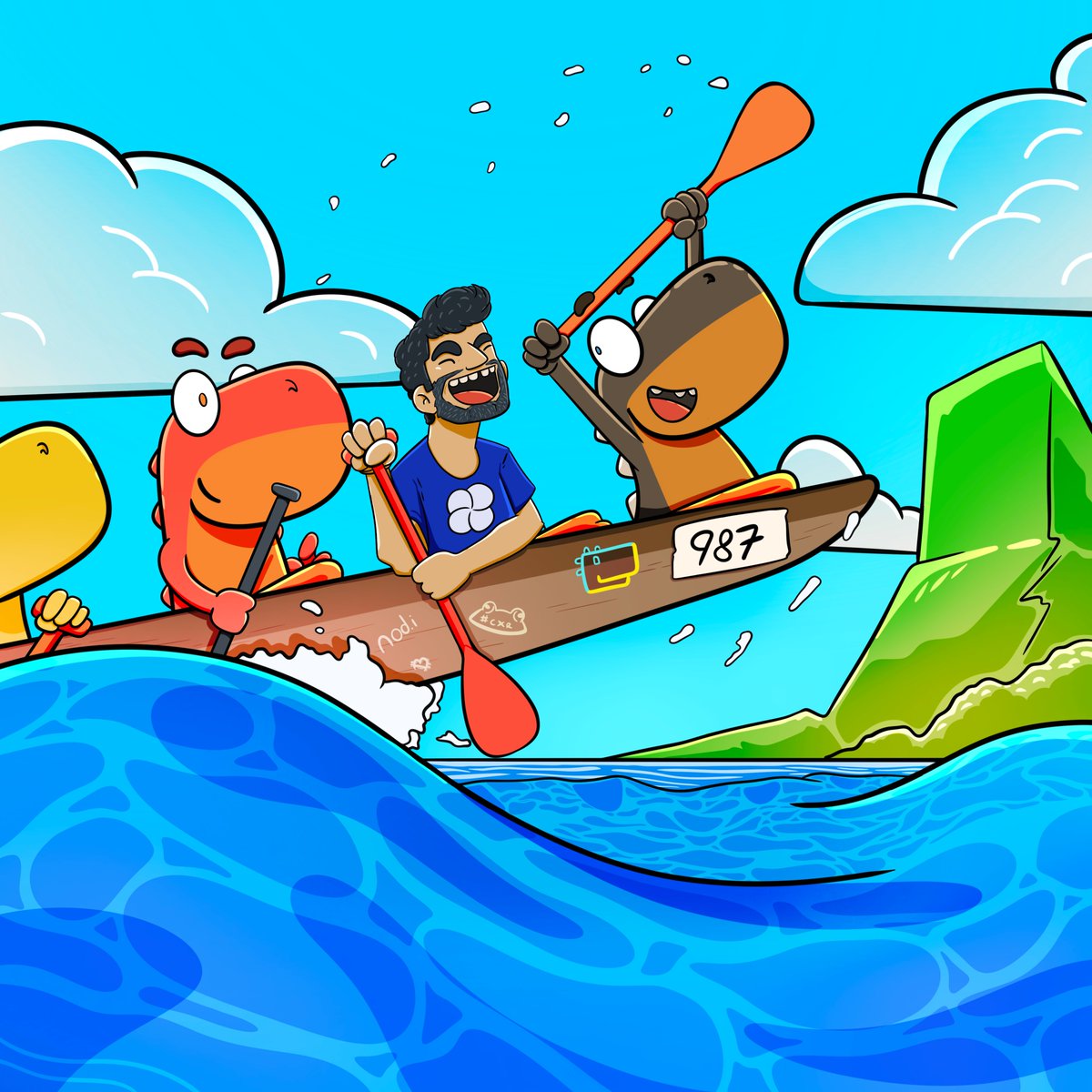 Normalement, ceux qui ont participé au dernier GMA chez <a href="/TheDinoVox/">DinoVox</a> ont réçu le SFT "Hawaiki Nui Va'a" avec notre <a href="/Max_Metis/">Max_Mètis</a> débordant d'énergie dans cette pirogue 😁🏝️🌊

Mais la Hawaiki Nui Va'a, c'est quoi ? ⤵️