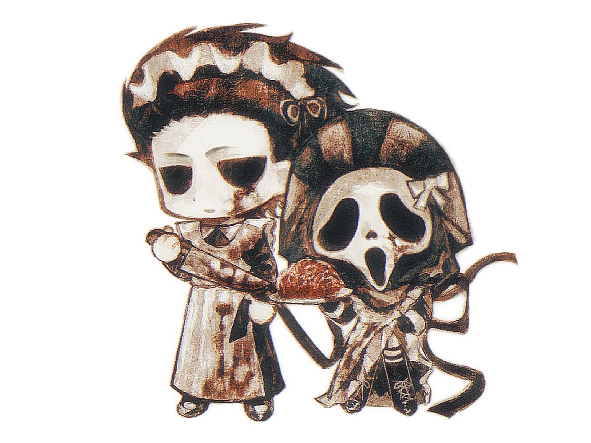 迈迈面面女仆装时候
#dbdfanart 
#Ghostface 
#michaelmyers 
#GhostMyers