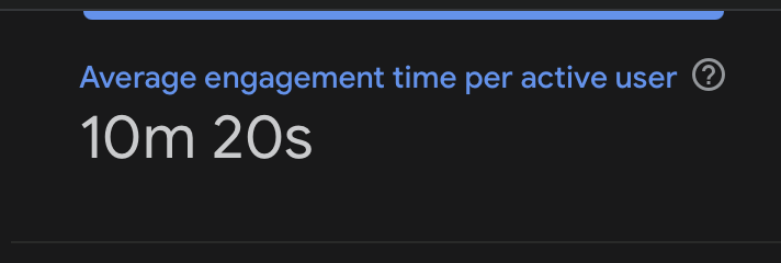 heykaida's tweet photo. Current average engagement time per user for October.  10 minutes 20 seconds.

For Context average engagement time
> TikTok - 55 min 
> IG - 34 min 
> X - 30 min 
> ChatGPT - 20 min

We still have work to do. https://t.co/AsLqyGp8Wf