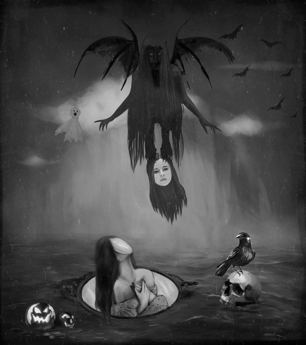 Gn fam 🖤

"She’s Searching for Her Face..."
20 edition 
6.66 $xtz
objkt.com/tokens/KT1JRFx…

#𝗖𝗿𝗲𝗲𝗽𝘆𝗖𝗮𝗻𝘃𝗮𝘀 #Halloween