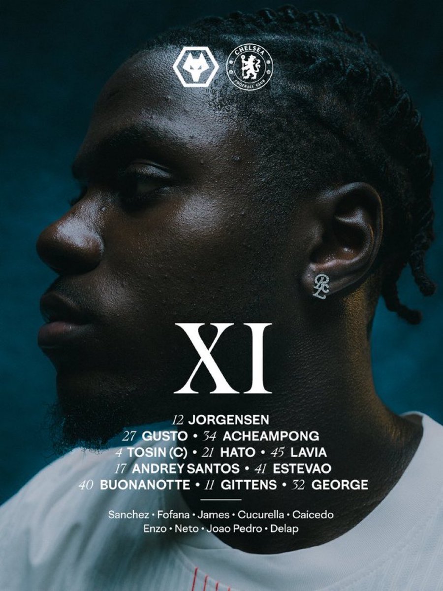 Our starting 11 against wolves tonight