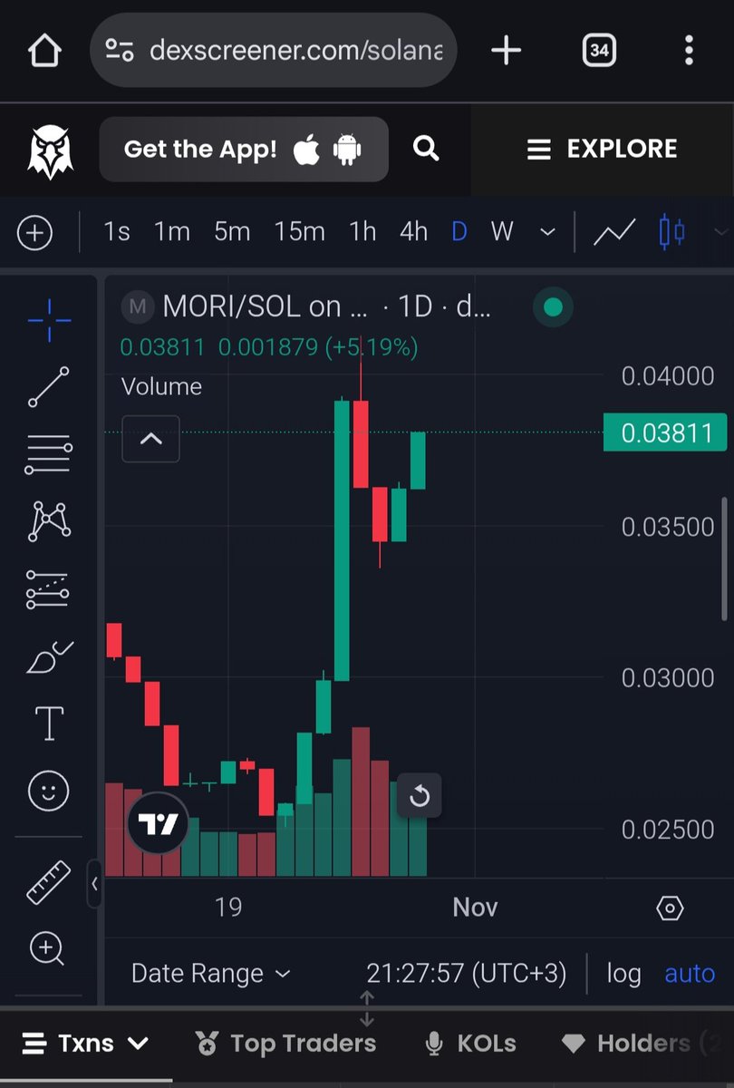 Dexsmoke's tweet photo. Chart looks alive again — and it’s just the beginning. 🎬

MORI SHOW on the way, utility burning soon, casino next. The ecosystem’s waking up. ⚡

#MORI #MORICOIN https://t.co/i9TDVmCp4x