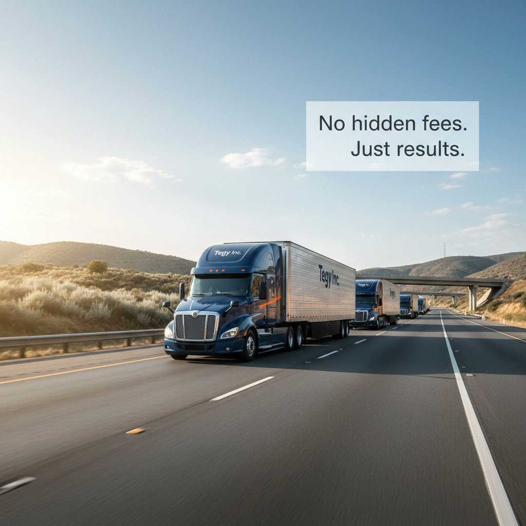 Tegyinc's tweet image. Ready to level up your logistics game? Transparent pricing lets shippers &amp;amp; carriers see real ROI: no hidden fees, just results. More control, better margins. Ready for the change? Sign up at tegyinc.com #SmartFreight #NoSurprises