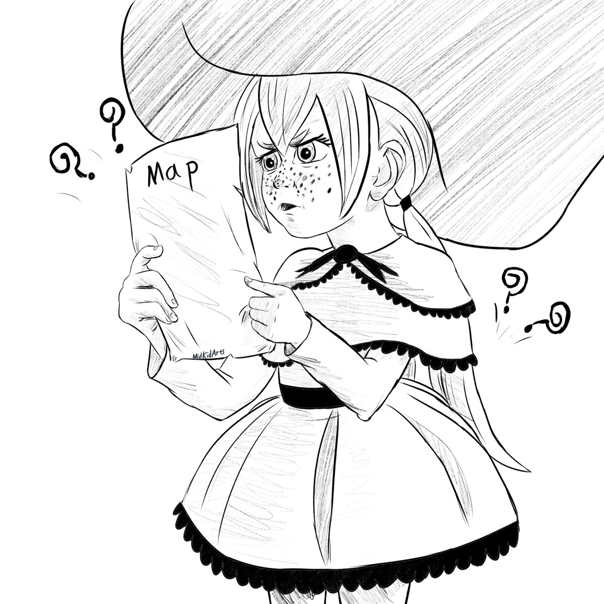 MidKidArts's tweet image. #inktober2025 26: Puzzling