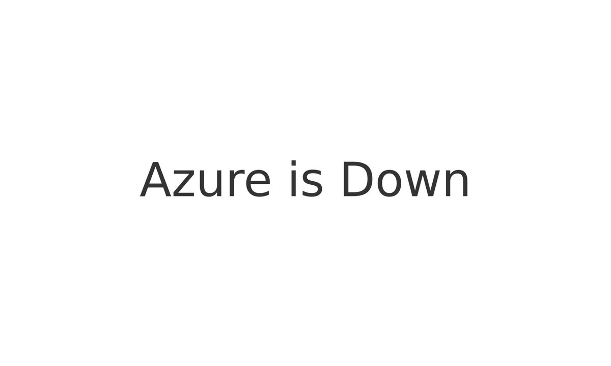 SoyPerdigon's tweet photo. De nuevo otra nube caída #AzureDown #AzureCaido  #Plop https://t.co/CtQnLbE2L7