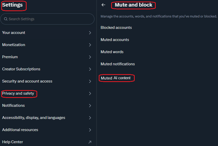 Elon Musk, please add a new option under Settings > Privacy and safety > Mute and block: Mute AI content. We desperately need it!