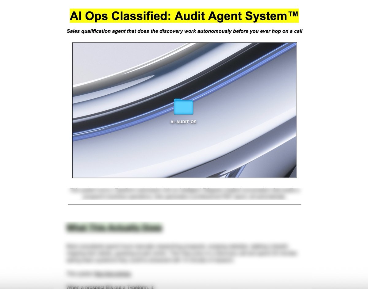 your are probably more skilled than 90% of AI gurus out here but yet you are still broke as fck...

you know why?

most devs build demos. you need to build revenue systems.

i'm leaking the FULL architecture behind a Lead Audit Agent that's currently running in production and