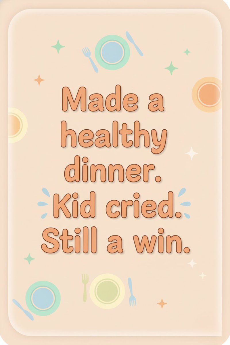 SwapHealthyInfo's tweet photo. 😅 Parenting = wins in disguise. Keep cooking, keep smiling — you’re doing great. 💪 #ParentHumor #HealthyFamily https://t.co/HNE0C0hklh