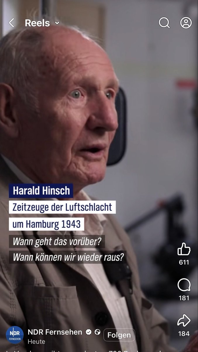 MdB_Lucassen's tweet image. Der NDR sendet eine Reportage über die Bombardierung Hamburgs 1943 und bezeichnet einen Überlebenden als „Zeitzeugen der Luftschlacht um Hamburg“. Eine ungeheuerliche Verdrehung der historischen Tatsachen. 

Die Operation Gomorrha war mitnichten eine Schlacht, sondern ein…