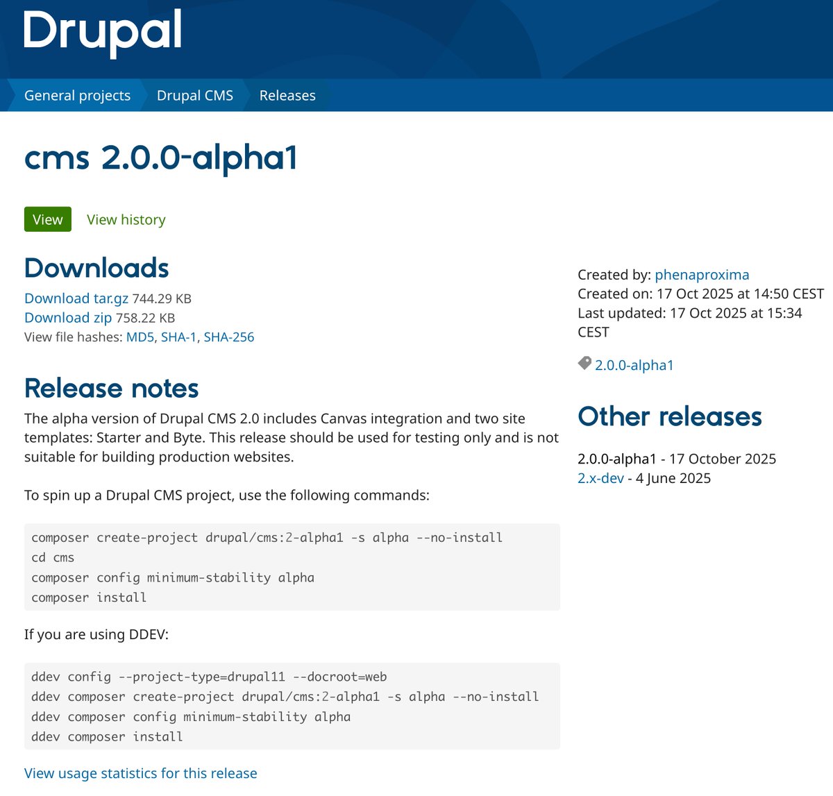 ivanzugec's tweet image. Going to test out Drupal CMS 2.0.0-alpha1 right now!!!!
If it goes well, it could probably be the topic of this week's live stream. 🤔
#drupal #drupalcms