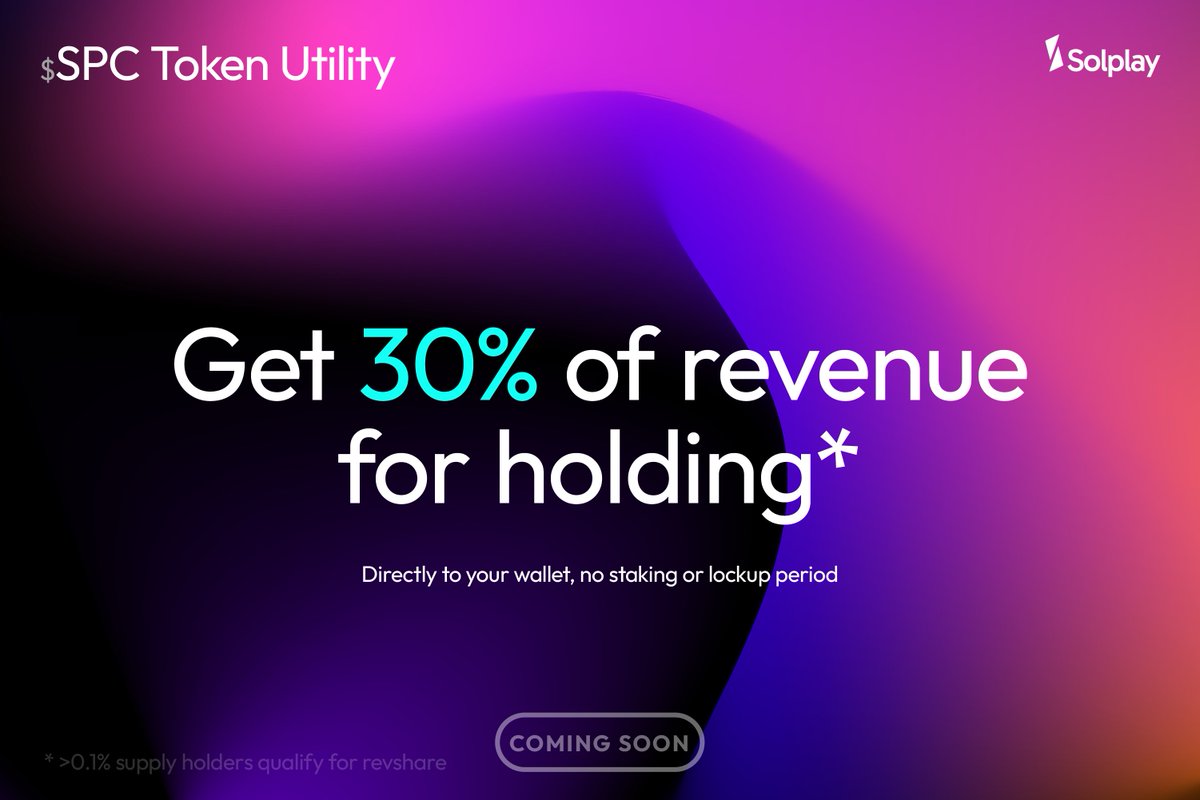 solplayio's tweet image. $SPC utility.

The token is not live yet, beware of scammers.