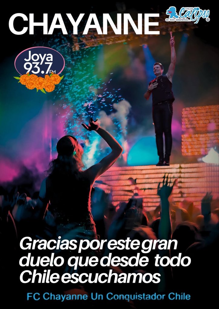 Gracias #Mariano por regalarnos a  <a href="/CHAYANNEMUSIC/">CHAYANNE</a> con #TuBoca en compañía de <a href="/Joya937FM/">Joya 93.7 FM</a> cariños desde #SantaMaría <a href="/CHICASDECALIPSO/">Fans Club Chicas de Calipso 🇨🇱</a> 🩵