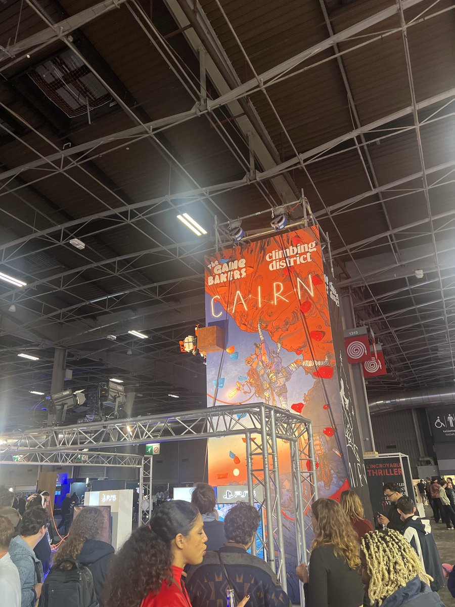 Un vrai mur d’escalade, au cas où vous ne trouviez pas Cairn déjà complexe. #PGW2025