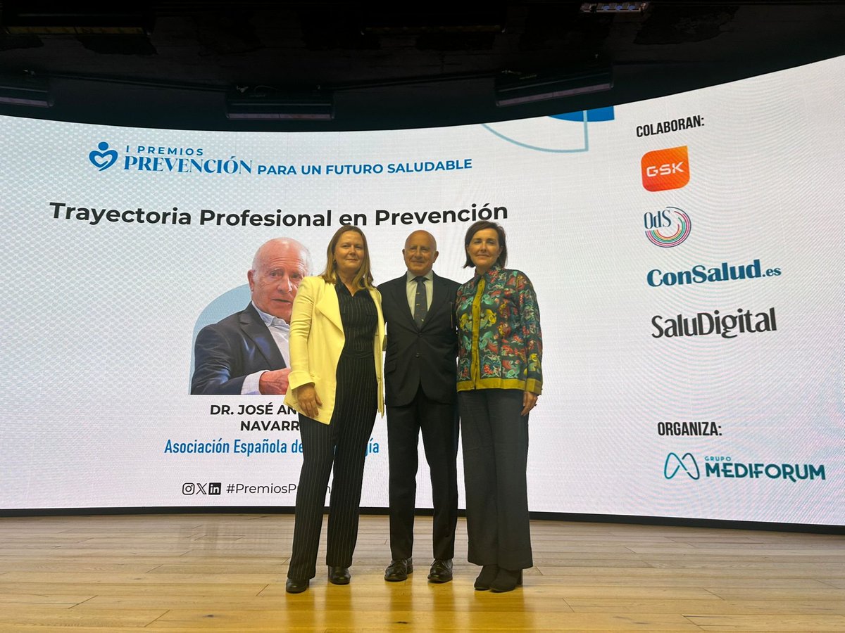 👤 El D. José Antonio Navarro, miembro de la <a href="/AEV_Vacunas/">Vacunas.org</a>, es galardonado en estos #PremiosPrevención por su Trayectoria Profesional en Prevención