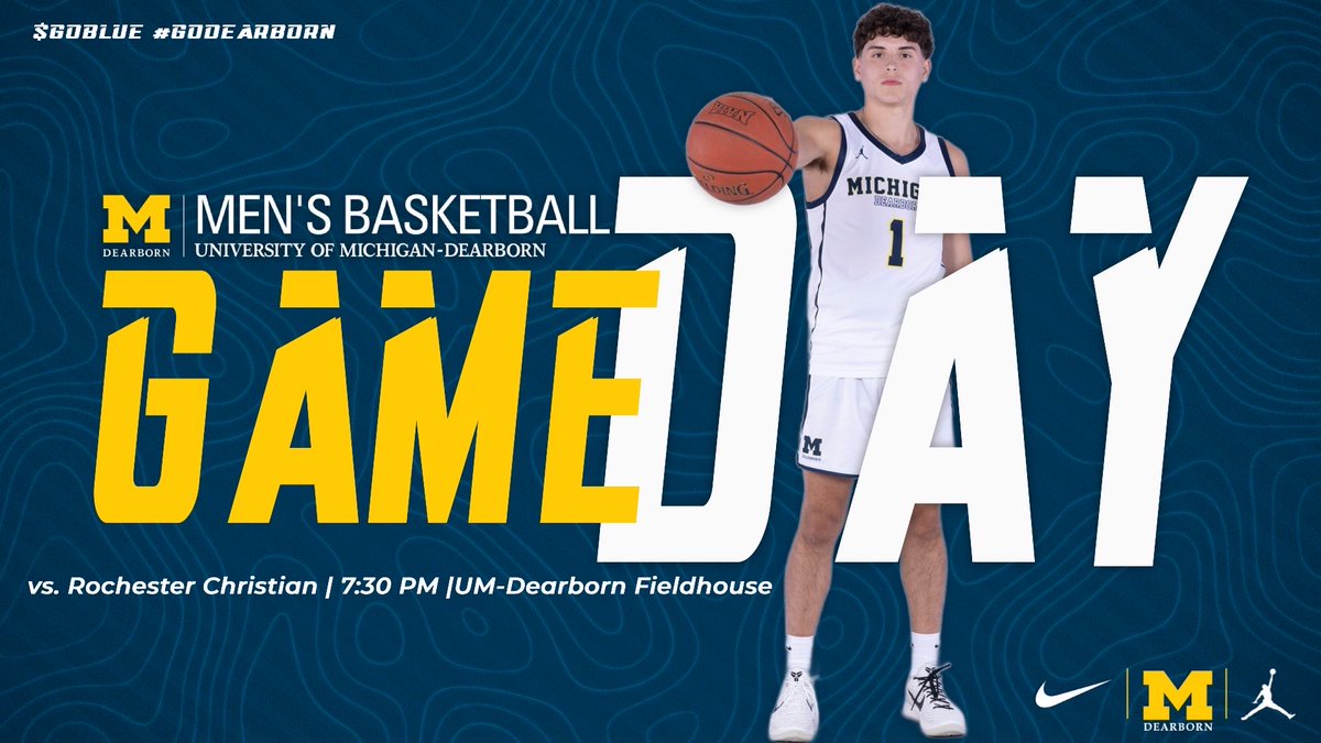It’s here.
A new era of UM-Dearborn Basketball tips off TONIGHT.
￼ 📍UM- Dearborn Fieldhouse | ￼ 7:30 PM
￼ 📺Watch Live: portal.stretchinternet.com/umdearborn/
￼ 🆚Rochester Christian University
Let’s make history. ￼〽️￼
#GoBlue #GoDearborn