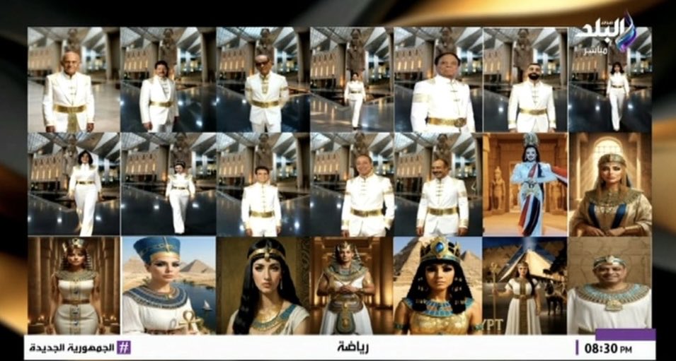 Aabuhamar's tweet photo. صورتي الفرعونيّة طلعت في التلفزيون😂 اول صورة تحت ع اليمين - مع عظماء مصريين في الكومبو ده🇪🇬
#GrandEgyptianMuseum
#EgyptIsCalling
#المتحف_المصري_الكبير https://t.co/BZcxi57yfQ