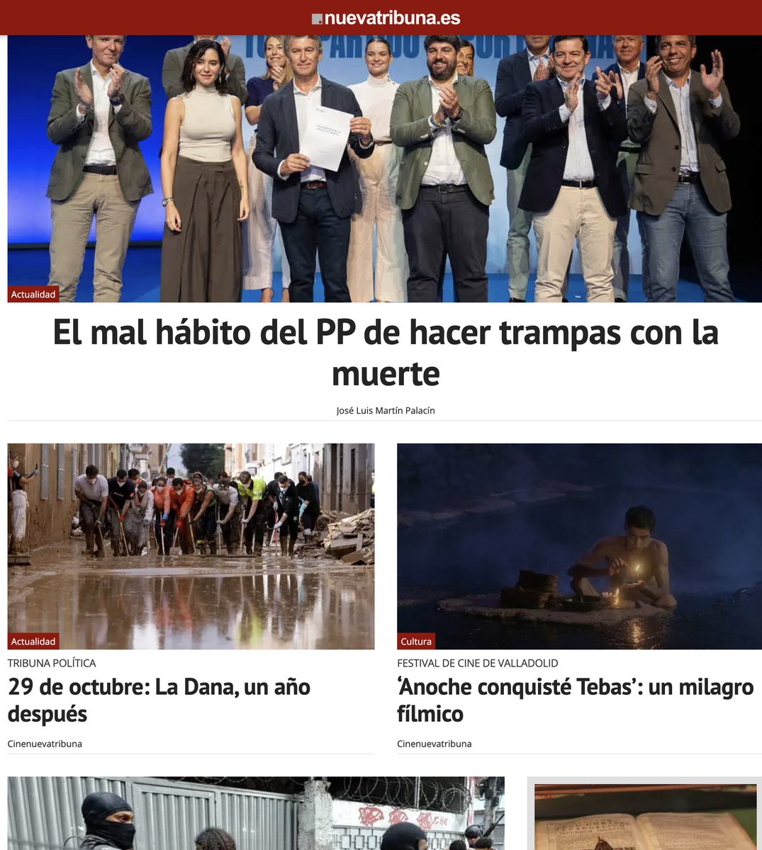 Os dejamos la portada de @Nuevatribuna con #información continua y análisis para una ciudadanía comprometida con los valores de libertad, igualdad y justicia

nuevatribuna.es 📰