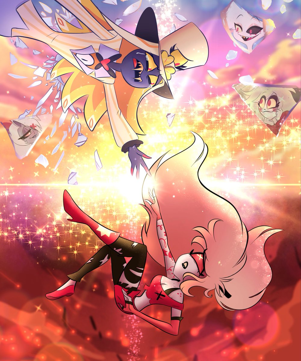 Alastorsart's tweet image. Two worlds apart, one heart still burning❤️🔥🥹
#HazbinHotel #HazbinHotelFanart #hazbinhotelseason2 #Sirpentious #Cherrybomb