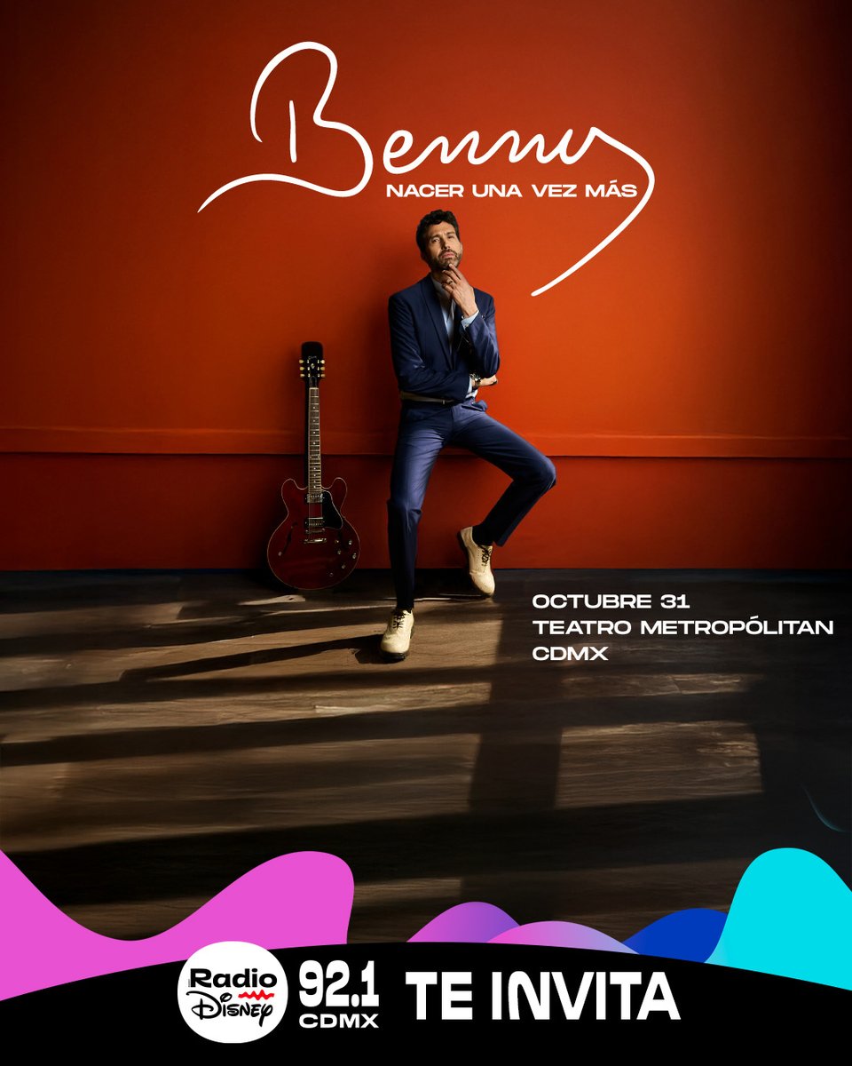 ¿Te gustaría asistir al concierto de @BennyIbarra este 31 de octubre en el Teatro Metropólitan? 🤩🎤

Conoce la dinámica en nuestro Instagram o Facebook y participa por tus accesos 🎟️

#RadioDisneyCDMX <a href="/ocesa_total/">Ocesa Total</a>