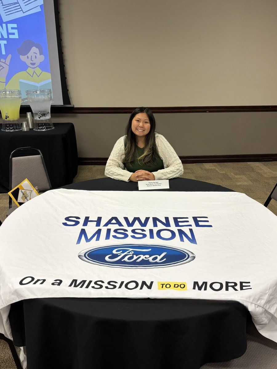 Full-circle moment! 🎓 Shawnee Mission Ford alumna Serena Springer spoke at Missouri Western’s Career Night, sharing how her journalism background led her to a career she loves in the automotive world. 🚗💨
#CareerNight #ShawneeMissionFord #GoGriffs