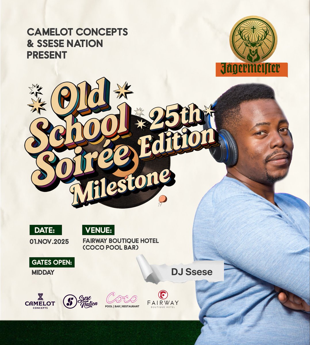 The usual suspects <a href="/DJ_Ssese/">Uncle DJ</a> &amp; <a href="/djKasBaby/">Kas 😎</a> always remind us why they are built for this stage &amp; we are not leaving them behind for the quarter century edition this Saturday.

FEW SLOTS LEFT. Contact +256 777 194006 to book.

#SoireeDay