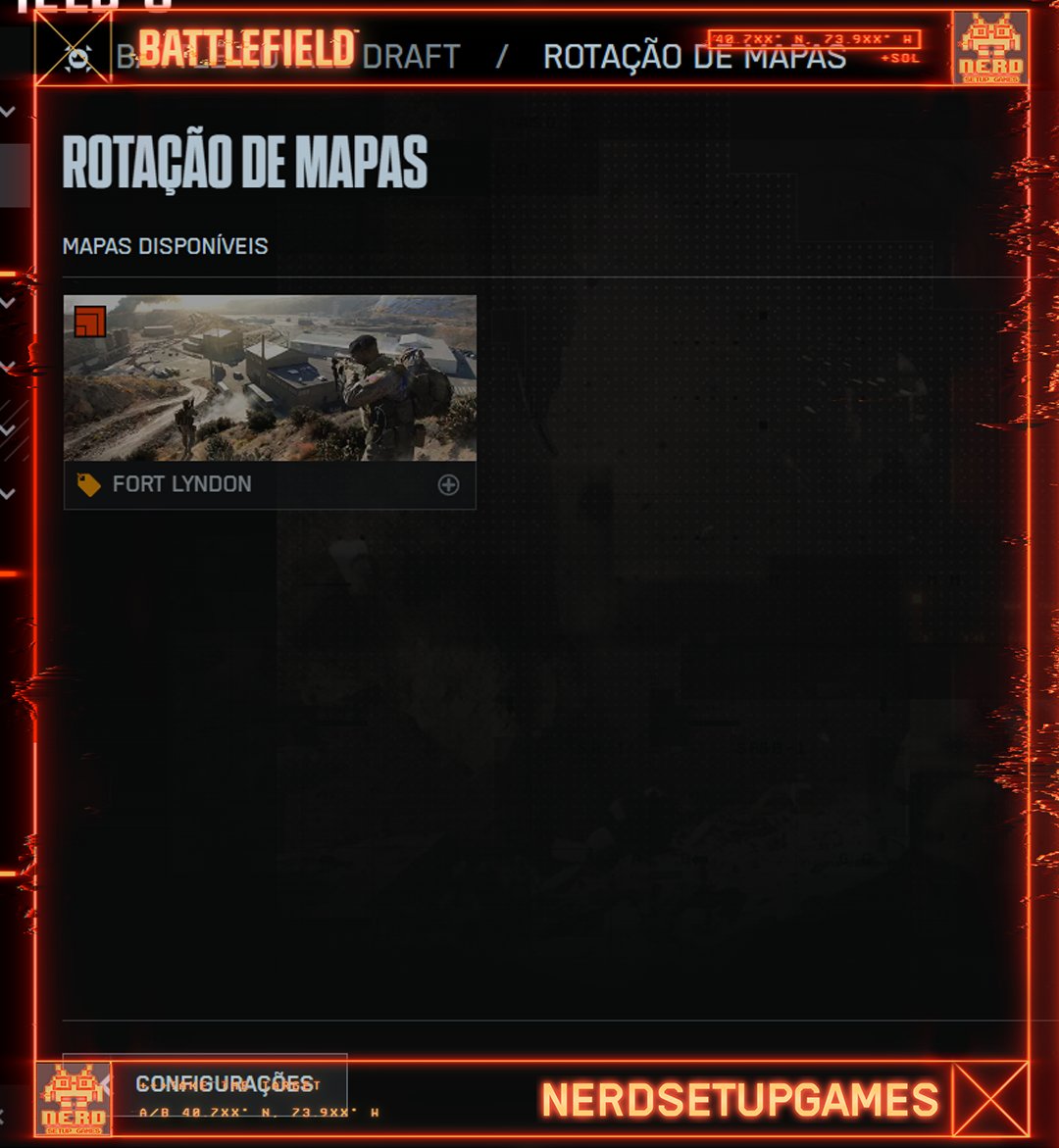 🧐 O Portal do Battle Royale (que é separado do Portal do Multiplayer) tem a opção de "Rotação de Mapas" — será que isso indica que a EA já planeja novos mapas pro #REDSEC?🔥

Ou foi só um deslize na hora de desenvolver o Portal? 🤔