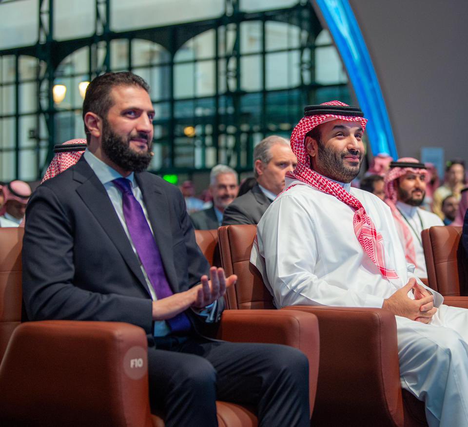 الرئيس الشرع:

ولدتُ في الرياض، واليوم يوافق تاريخ ميلادي، ومن حُسن الفأل أن أكون في هذا اليوم أيضًا في الرياض، وفي ضيافة ولي العهد.

-