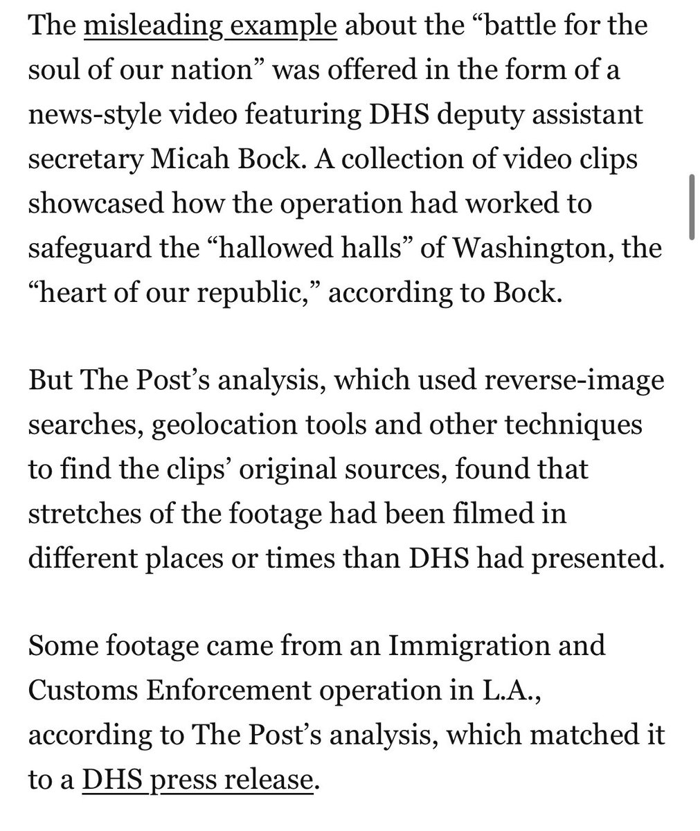 The federal government didn’t want you to explore the deeper analysis that showed, with evidence, that DHS cut together clips and incidents spanning years and multiple locations to create its own reality.

So here you go, followed by a free-to-read-link.