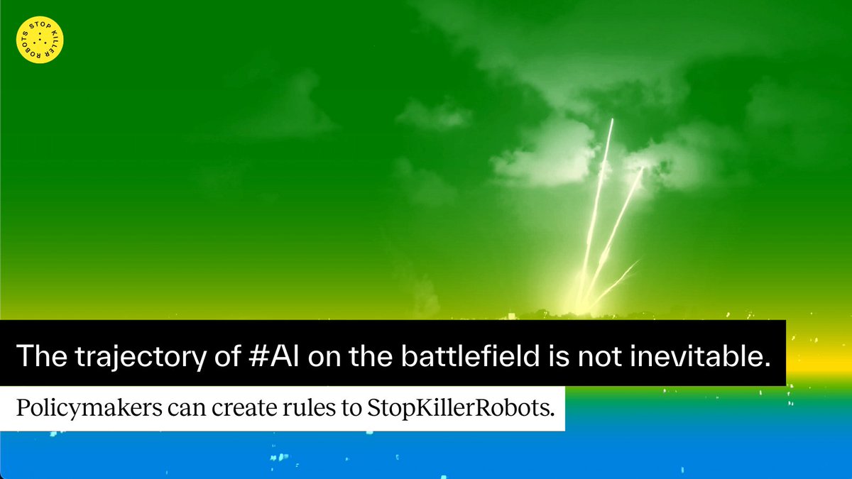 BanKillerRobots's tweet image. States resume discussions on #KillerRobots and other disarmament issues at #FirstCommittee today. It’s time for new safeguards on #AutonomousWeapons. Time is running out.

⬇️ Livestream: webtv.un.org/en/asset/k17/k…