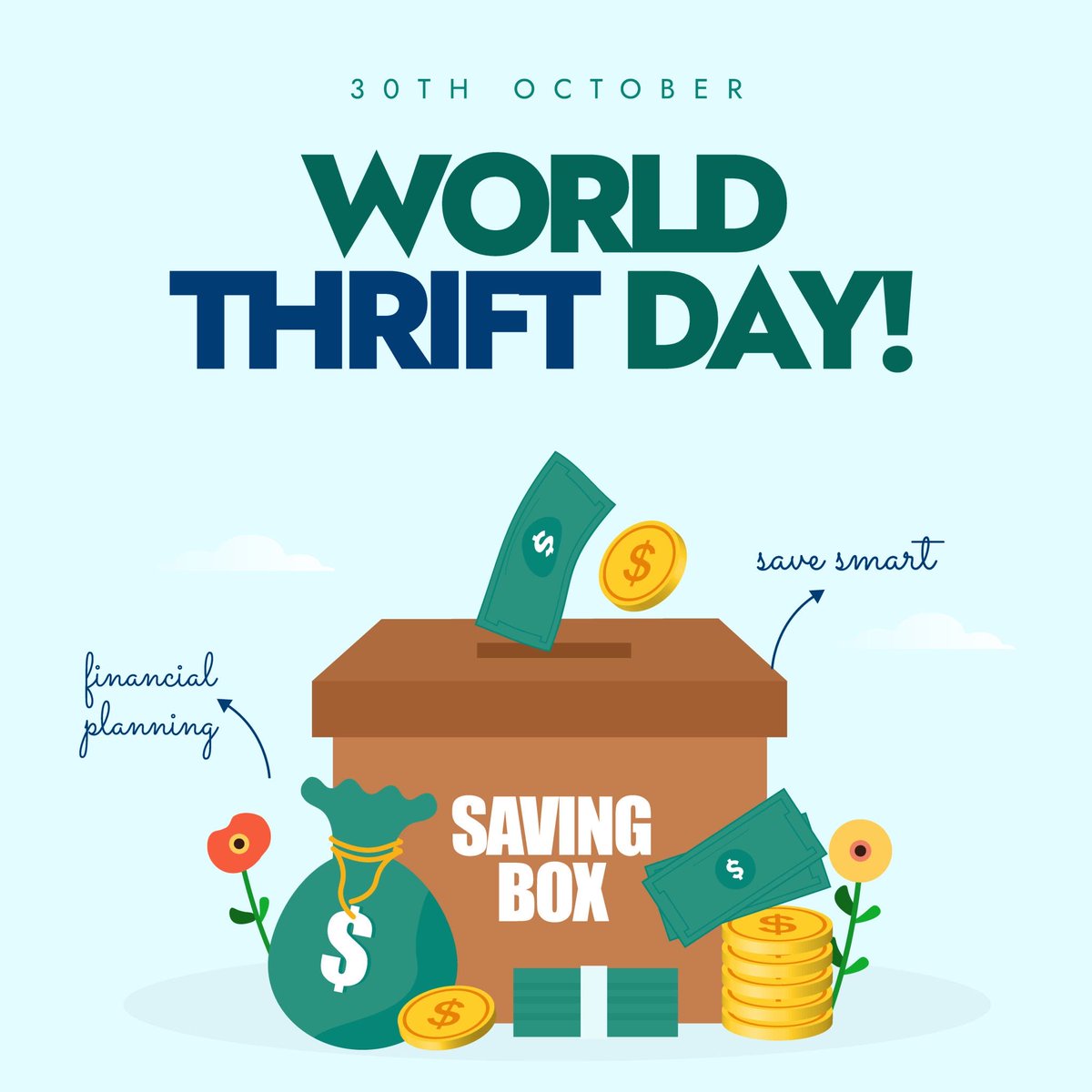 ప్రపంచ పొదుపు దినోత్సవం..అతి అన్నిటా అనర్థమే..అది అదుపులేని ఖర్చు అయితే ఇంక అవస్థలే.

సరైన విశ్లేషణ తో కూడిన విపులమైన ఆర్థిక జ్ఞానం కలిగిన ప్రతీ ఒక్కరి భవిష్యత్తు బంగారమే.

మార్పు,పొదుపు,రెండూ మొదలు కావాల్సింది ముందు మన నుంచే..

అందరికీ అంతర్జాతీయ పొదుపు దినోత్సవ శుభాకాంక్షలు😊🙏🏻