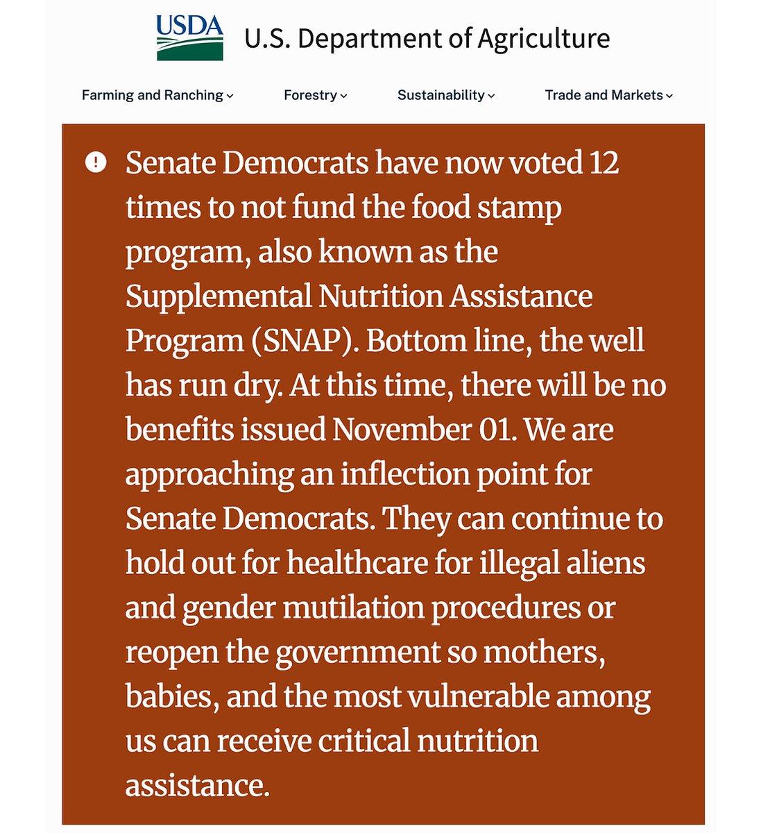 Attorney_Cox's tweet image. I think the @USDA (which administers the SNAP program) says it best...