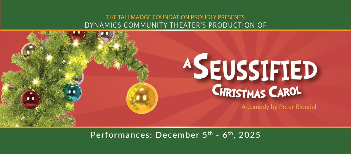 Tinsel, rhymes, and Christmas time! 🎁
Tickets for "A Seussified Christmas Carol" are ON SALE NOW!
Get ready for a wacky, merry twist on Dickens’ classic.
🎟️ Don’t be a Scrooge—grab your seats today!
👉 dynamics.ludus.com/200496046