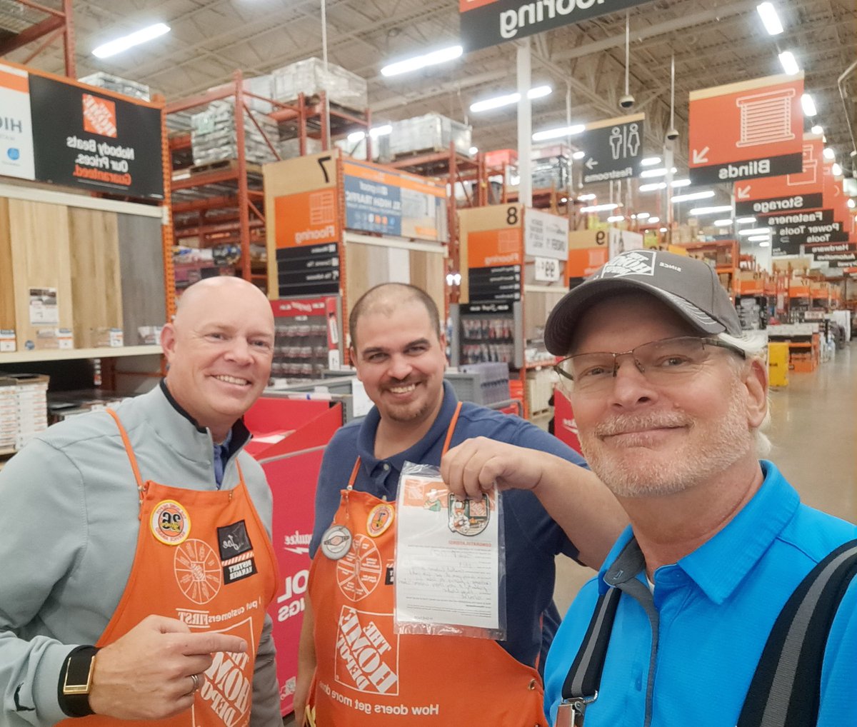 Congrats to Josh, Assistant Store manager, for taking care of our customers...and Kyle for being a superstar associate! Both receiving Homer Awards <a href="/HomeDepot/">The Home Depot</a> 2809 Burnsville this afternoon. Cheers! 👏🏆